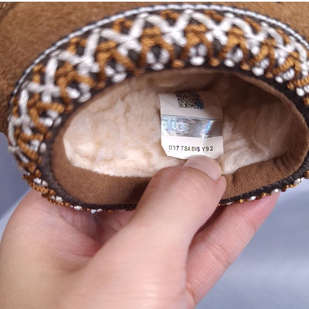 UGG Tasman II Slipper Toddler Size 7 Chestnut Suede Slip-on Baby 2-3T‎ EUC